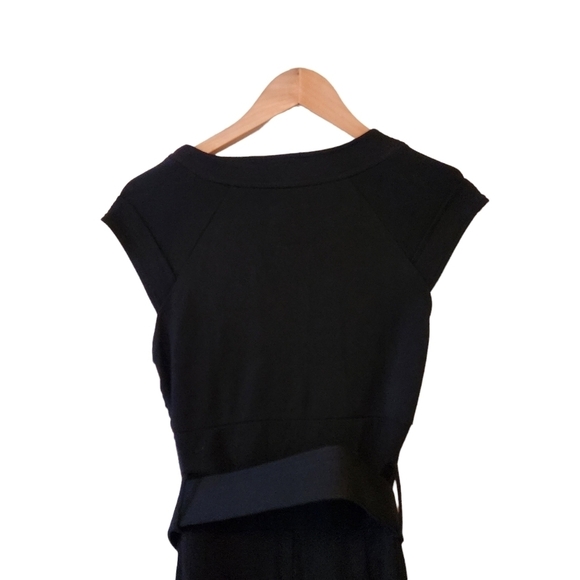 COCO & tashi belted cap sleeve v-neck midi dress flared corpcore office siren - Picture 10 of 12